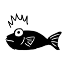 黒い魚（個別スタンプ：2）