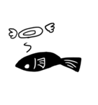 黒い魚（個別スタンプ：7）