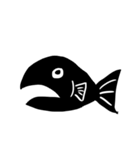 黒い魚（個別スタンプ：16）