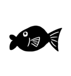黒い魚（個別スタンプ：18）