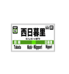 山手線全駅のスタンプです。（個別スタンプ：8）