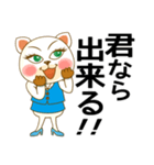 応援する猫｜応援言葉｜OL｜cat（個別スタンプ：13）