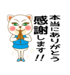 応援する猫｜応援言葉｜OL｜cat（個別スタンプ：21）