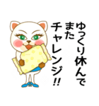 応援する猫｜応援言葉｜OL｜cat（個別スタンプ：24）