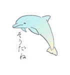 御蔵島のイルカと子供たちが描いたイルカ2（個別スタンプ：37）