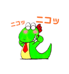マヌケ顔の恐竜たち。（個別スタンプ：28）
