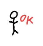 ぼう人間のリアクションスタンプ（個別スタンプ：1）