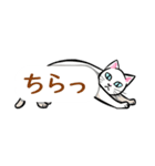 白ねこさんがチラリ（個別スタンプ：25）