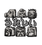 古代絵文字風(バセットハウンド)（個別スタンプ：16）