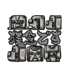 古代絵文字風(バセットハウンド)（個別スタンプ：25）