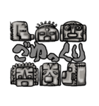 古代絵文字風(バセットハウンド)（個別スタンプ：32）