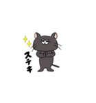 しょんぼりクロねこ（個別スタンプ：7）