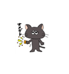 しょんぼりクロねこ（個別スタンプ：21）