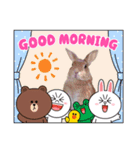 うさちゃんとLINEキャラクターたち♪（個別スタンプ：1）