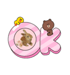 うさちゃんとLINEキャラクターたち♪（個別スタンプ：13）
