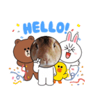 うさちゃんとLINEキャラクターたち♪（個別スタンプ：20）