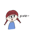 身内ネタを言う女の子2（個別スタンプ：3）