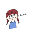 身内ネタを言う女の子2（個別スタンプ：5）