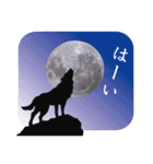 満月とオオカミ（個別スタンプ：13）