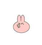 うさぎのシンプルで毎日使えるスタンプ大4（個別スタンプ：15）