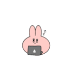 うさぎのシンプルで毎日使えるスタンプ大4（個別スタンプ：17）
