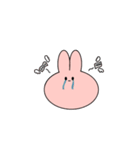 うさぎのシンプルで毎日使えるスタンプ大4（個別スタンプ：21）