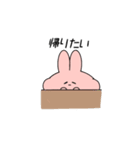 うさぎのシンプルで毎日使えるスタンプ大4（個別スタンプ：22）