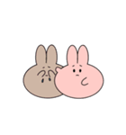 うさぎのシンプルで毎日使えるスタンプ大4（個別スタンプ：35）