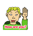 体をつかった日常の挨拶(EN)英語（個別スタンプ：13）