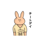 動じないうさぎマッチョ（個別スタンプ：5）