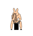 動じないうさぎマッチョ（個別スタンプ：18）