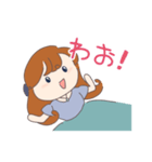 ひとこと／女の子1（個別スタンプ：1）