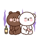 パンパン熊 x BROWN ＆ FRIENDS（個別スタンプ：31）