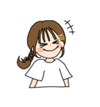 ヘアアレンジ好き女の子 LINEスタンプの日（個別スタンプ：1）