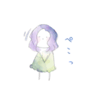 水彩系女子 敬語ver（個別スタンプ：26）