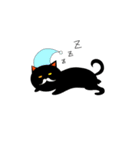 怠け者な黒猫（個別スタンプ：3）