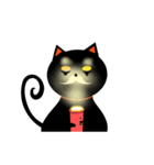 怠け者な黒猫（個別スタンプ：4）
