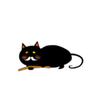 怠け者な黒猫（個別スタンプ：7）