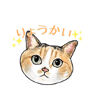 猫のイラストスタンプ。（個別スタンプ：32）