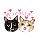 猫のイラストスタンプ。（個別スタンプ：33）