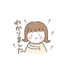手話の女の子 時に犬（個別スタンプ：2）
