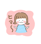 手話の女の子 時に犬（個別スタンプ：11）