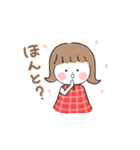 手話の女の子 時に犬（個別スタンプ：16）