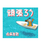 アマビエちゃんの島生活 三線大好き（個別スタンプ：15）