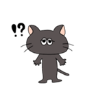 しょんぼりネコのクロ（個別スタンプ：3）