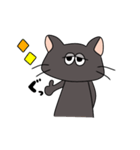 しょんぼりネコのクロ（個別スタンプ：38）