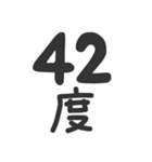 ●縦に体温を伝えるスタンプとメッセージ●（個別スタンプ：8）