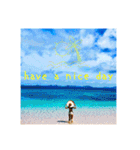 Seaside インスタ風〜日常英会話（個別スタンプ：5）