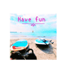 Seaside インスタ風〜日常英会話（個別スタンプ：19）