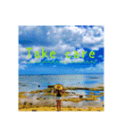 Seaside インスタ風〜日常英会話（個別スタンプ：23）